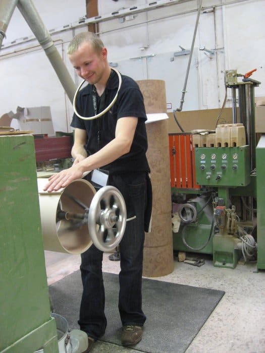 building my snaredrum at Sonor Bad Berleburg (pic: privat)